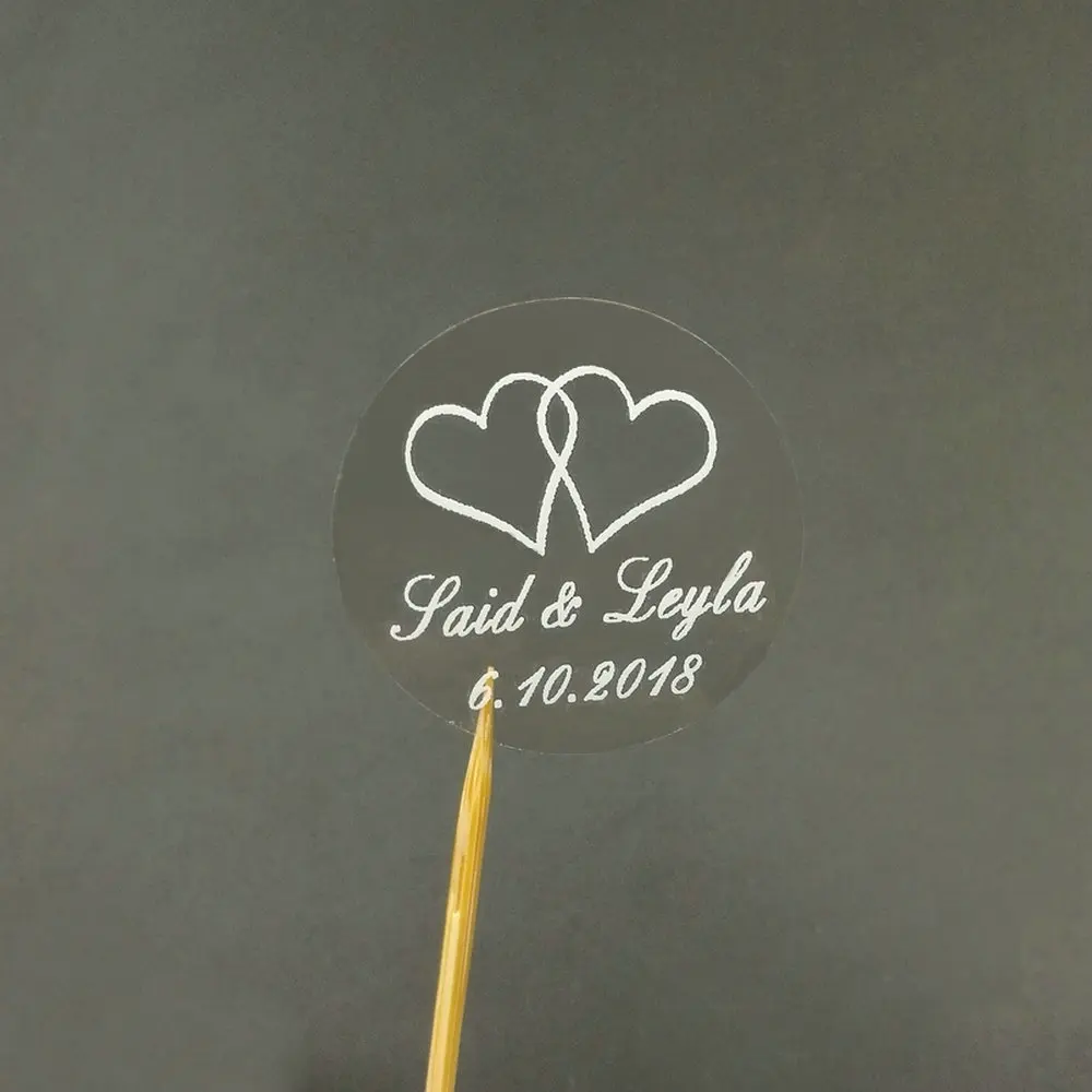 Personalized Custom Name Heart Wedding Round Transparent White Stickers Envelope Seals 50PCS
Personalized Custom Name Heart Wedding Round Transparent White Stickers Envelope Seals 50PCS