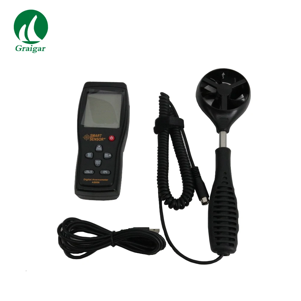 AS856 Smart Sensor Digital Air-flow Anemometer Measure Wind Speed High Accuracy