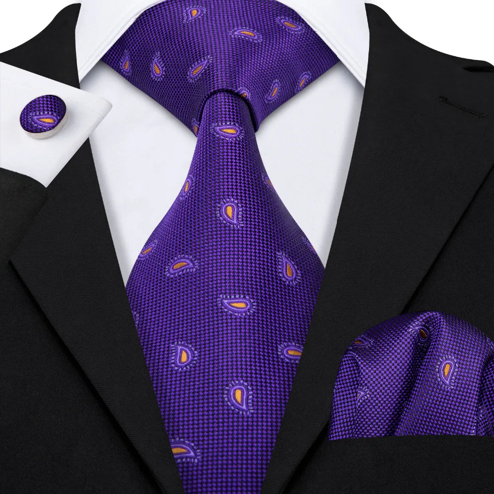 LS-5044 Mens Ties 100% Silk Jacquard Woven Purple Paisley Silk Ties For Men Wedding Business Hankerchief Cufflinks Neck Tie Set
LS-5044 Mens Ties 100% Silk Jacquard Woven Purple Paisley Silk Ties For Men Wedding Business Hankerchief Cufflinks Neck Tie Set