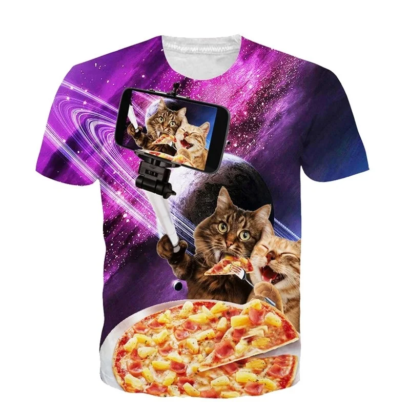 Summer T-shirt 3D Funny Selfie Pizza Cat Printed T Shirt Tops Fashion Animal Design Short Sleeve Tee Tops Dropship S-5XL R2439
Summer T-shirt 3D Funny Selfie Pizza Cat Printed T Shirt Tops Fashion Animal Design Short Sleeve Tee Tops Dropship S-5XL R2439