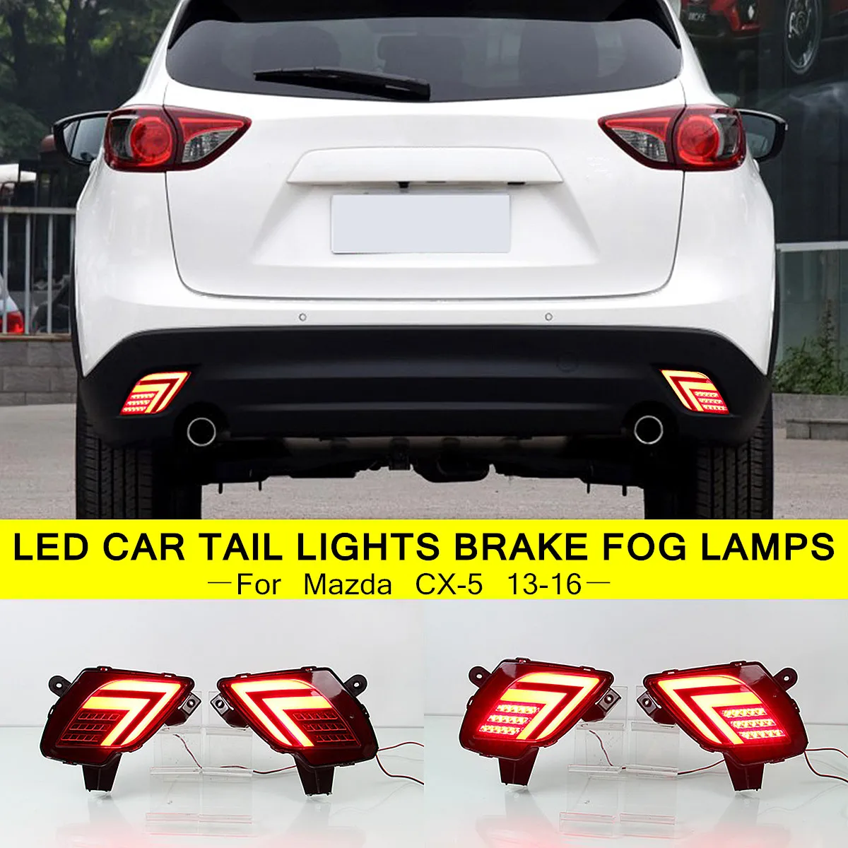 Red LED Reflector Rear Bumper Tail Light Brake Fog Lamp ABS Waterproof for Mazda CX-5 2013-2016 Driving/Braking/Warning Safety
Red LED Reflector Rear Bumper Tail Light Brake Fog Lamp ABS Waterproof for Mazda CX-5 2013-2016 Driving/Braking/Warning Safety