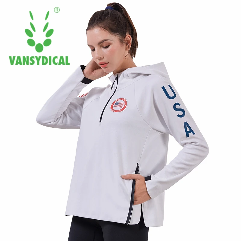 Vansydical Sports Running Jacket Autumn Winter Women's Zipper Hooded Windproof Sportswear Tops Outdoor Workout Pullovers
Vansydical Sports Running Jacket Autumn Winter Women's Zipper Hooded Windproof Sportswear Tops Outdoor Workout Pullovers
