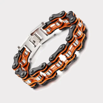 Men's Stainless Steel Bracelet Hand Chain Men Sport Bicycle Casual Style Wide Heavy Bracelet Motorcycle In Orange Black Color
Men's Stainless Steel Bracelet Hand Chain Men Sport Bicycle Casual Style Wide Heavy Bracelet Motorcycle In Orange Black Color