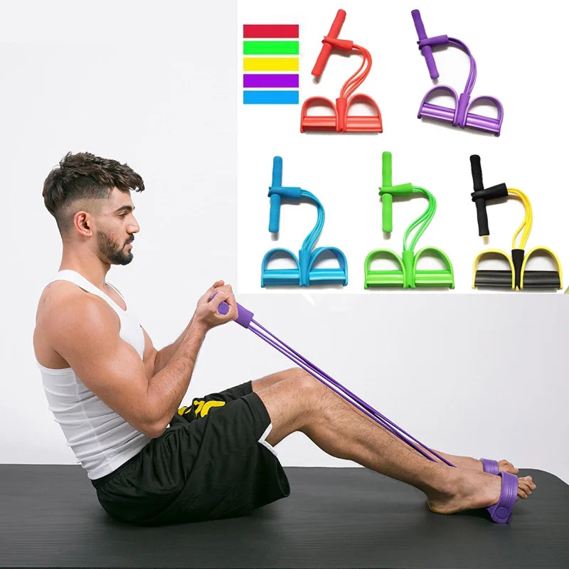 Gym Sport Fitness Elastic Pull Rope Foot Pedal Body Slim Yoga Resistance Bands 4 Tube Workout Latex Bands Fitness Equipment
Gym Sport Fitness Elastic Pull Rope Foot Pedal Body Slim Yoga Resistance Bands 4 Tube Workout Latex Bands Fitness Equipment