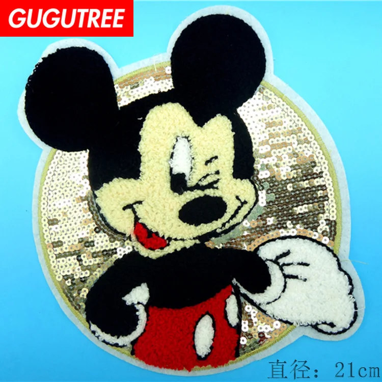 GUGUTREE towel embroidery Sequins big mouse patches animal cartoon patches badges applique patches for clothing XC-491
GUGUTREE towel embroidery Sequins big mouse patches animal cartoon patches badges applique patches for clothing XC-491