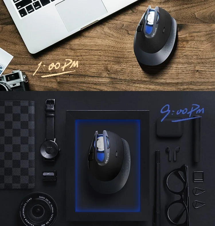 Delux M618X 2.4G Wireless Mouse Bluetooth Mouse