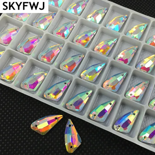 Clear Crystal AB Color Glass Pepper Shape Sew On Rhinestone Flatback Sewing Crystal Stones Dress Jewelry Making 9x17,12x23mm
Clear Crystal AB Color Glass Pepper Shape Sew On Rhinestone Flatback Sewing Crystal Stones Dress Jewelry Making 9x17,12x23mm