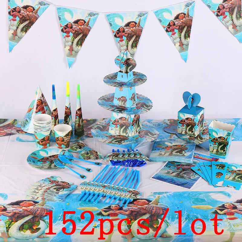 152Pcs/Lot Moana Maui Disposable Tableware Sets Children's Day Kids Birthday Decoration Event Supplies Various Maker
152Pcs/Lot Moana Maui Disposable Tableware Sets Children's Day Kids Birthday Decoration Event Supplies Various Maker