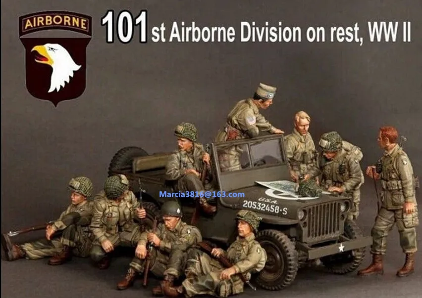 1/35 WW2 US 101st Airborne Division 9 soldier Resin Model Kit figure Free Shipping
1/35 WW2 US 101st Airborne Division 9 soldier Resin Model Kit figure Free Shipping