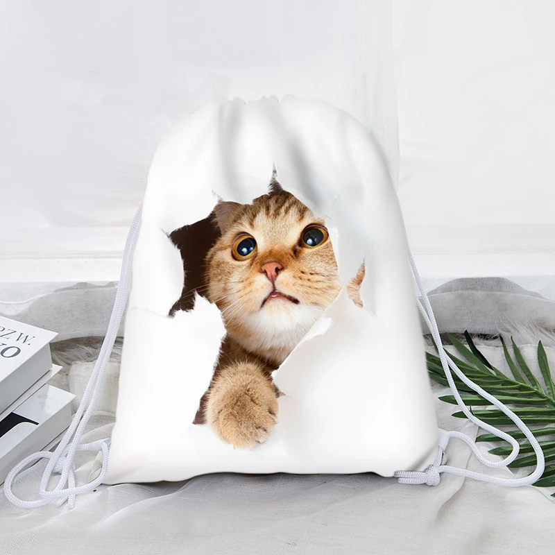 Kawaii Packable Printed Cute Cat Drawstring Bags Lightweight Travel Children Adlut Backpack Fashion Casual Women Shopping Bags
Kawaii Packable Printed Cute Cat Drawstring Bags Lightweight Travel Children Adlut Backpack Fashion Casual Women Shopping Bags