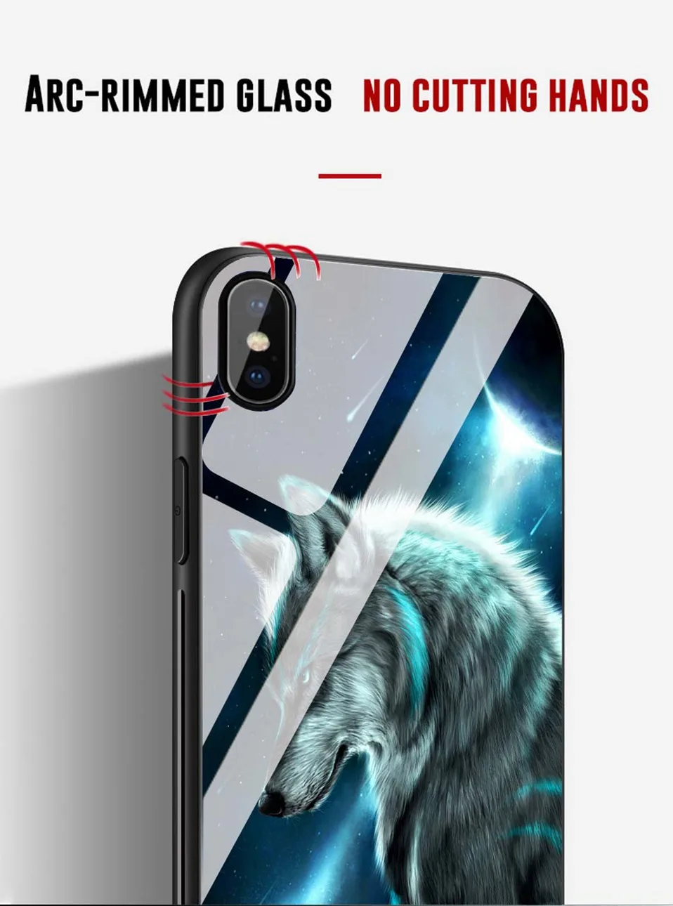 Luxury Tempered Glass Case For iPhone XS Max XR X Coque iPhone8 Silicone Pattern iPhonexs Phone Case For iPhone XS 6 6S 7 8 Plus (8)