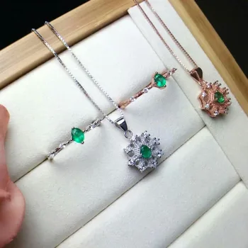 SHILOVEM 925 sterling silver real Natural Emerald rings pendants send necklace fine Jewelry wedding wholesale ctz030406agml
SHILOVEM 925 sterling silver real Natural Emerald rings pendants send necklace fine Jewelry wedding wholesale ctz030406agml