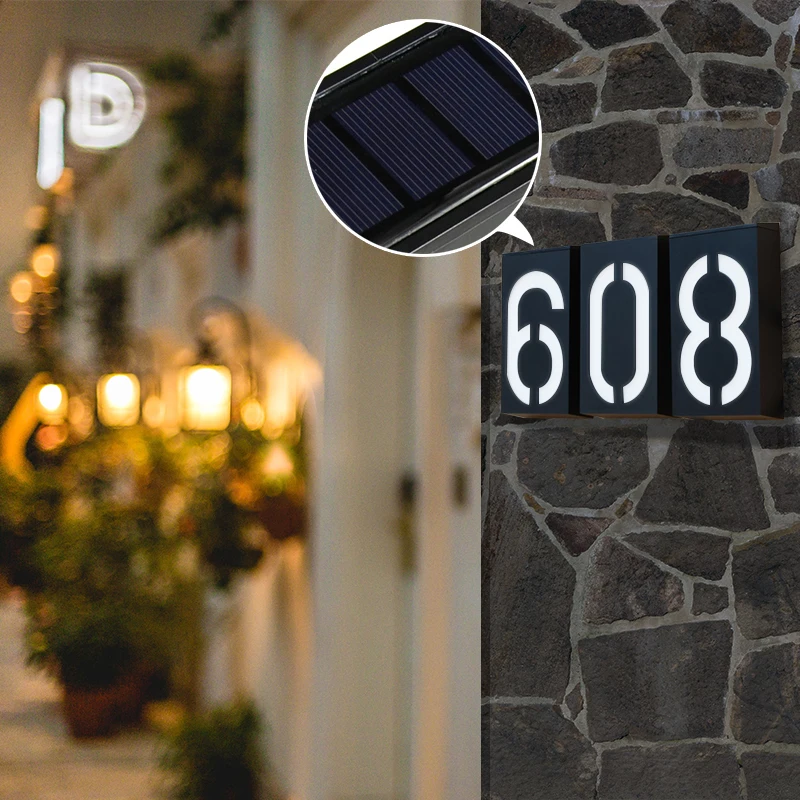 LED Solar Digital house light 0-9 Number 6 LED solar power outdoor light home number solar Illumination Doorplate Lamp
LED Solar Digital house light 0-9 Number 6 LED solar power outdoor light home number solar Illumination Doorplate Lamp