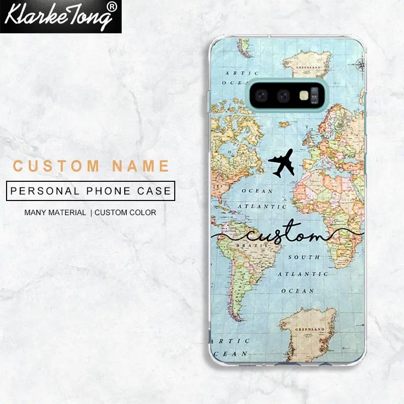 KlarkeTong Personalized Name Custom World Map Phone Case For Samsung S10 Plus Lite S9 S8 Plus S6 S7 Edge A5 A8 Glass Covers Capa
KlarkeTong Personalized Name Custom World Map Phone Case For Samsung S10 Plus Lite S9 S8 Plus S6 S7 Edge A5 A8 Glass Covers Capa
