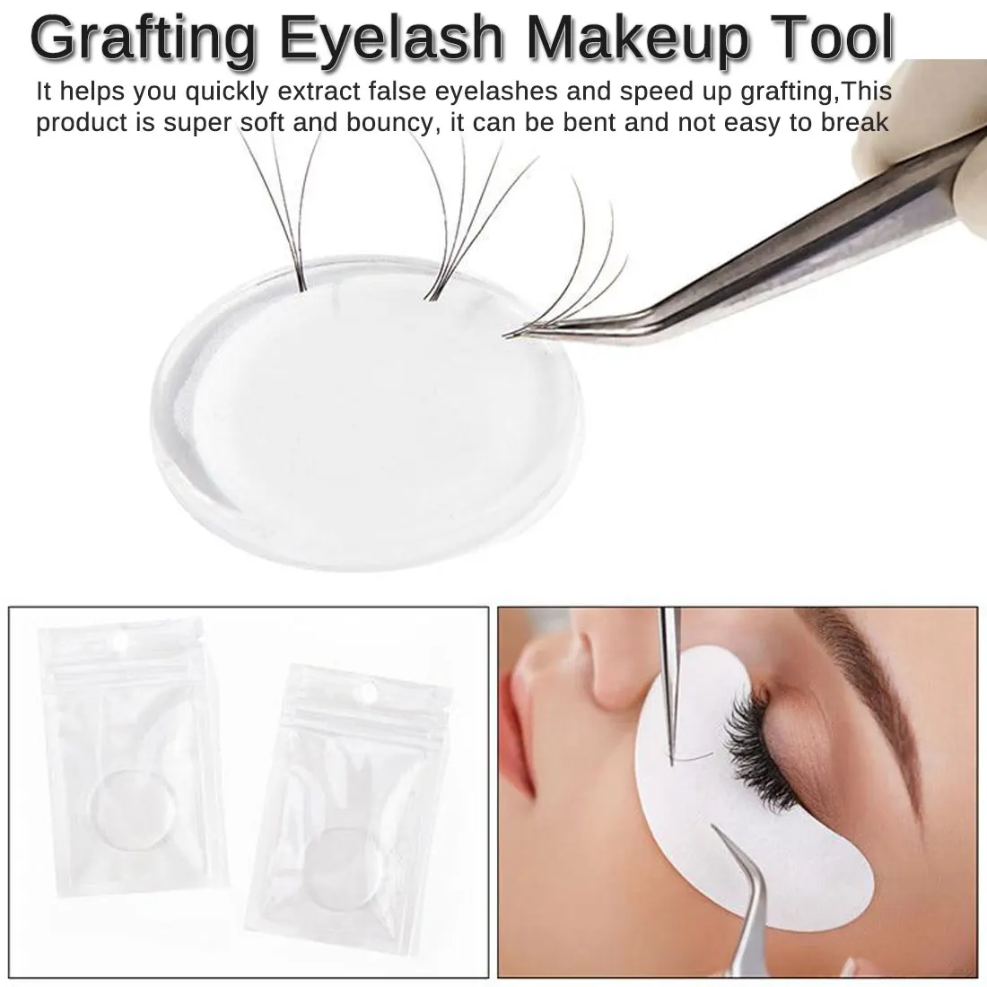Silicone 3Pcs Eyelash Extension Easy fan lash pads Volume lash patches Beginner make tools Eyelash holder Reusable Washable
Silicone 3Pcs Eyelash Extension Easy fan lash pads Volume lash patches Beginner make tools Eyelash holder Reusable Washable
