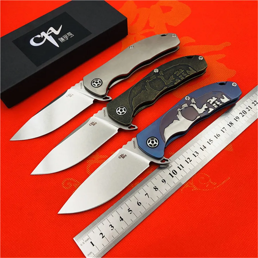 CH CH3504 Flipper folding knife S35VN Blade ball bearings TC4 Titanium handle camping hunting pocket fruit Knives EDC tools
CH CH3504 Flipper folding knife S35VN Blade ball bearings TC4 Titanium handle camping hunting pocket fruit Knives EDC tools