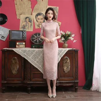 Shanghai Story Chinese Style Dress Lace Cheongsam Short Sleeve Qipao Floral Chinese oriental dress Party Dress For Lady 2 Color
Shanghai Story Chinese Style Dress Lace Cheongsam Short Sleeve Qipao Floral Chinese oriental dress Party Dress For Lady 2 Color