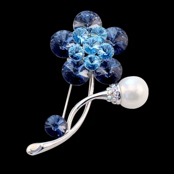 Elegant Classical Blue Red Crystals Flower Brooches for Women Silver Tone Flower Brooch Pin with Pearl Wedding Accessory Jewelry
Elegant Classical Blue Red Crystals Flower Brooches for Women Silver Tone Flower Brooch Pin with Pearl Wedding Accessory Jewelry