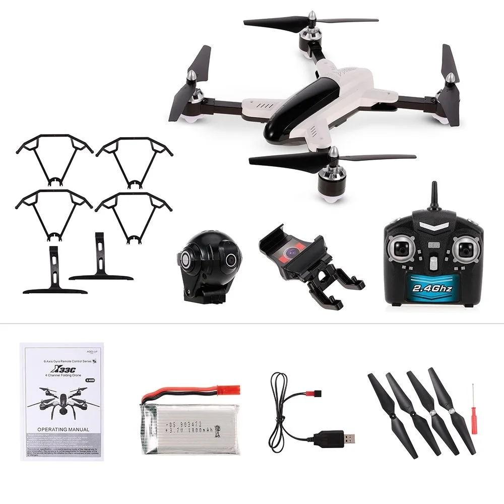 Foldable RC Drone with Camera Voiced Control 720P Camera Wifi FPV Altitude Hold RC Training Drone Quadcopter X33C-1
Foldable RC Drone with Camera Voiced Control 720P Camera Wifi FPV Altitude Hold RC Training Drone Quadcopter X33C-1