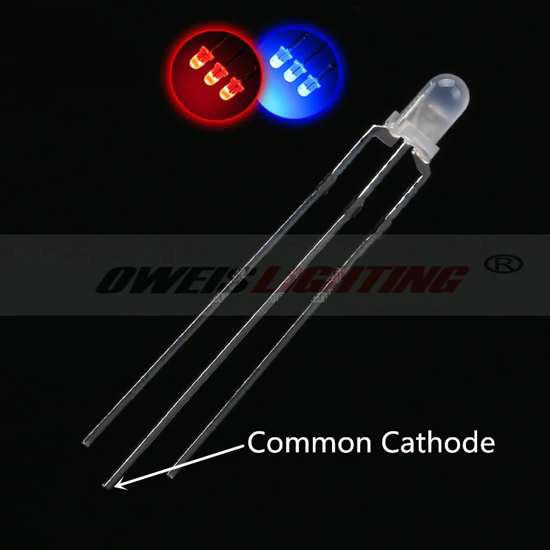 100pcs 3mm/f3 Red And Blue Diffused LED Common Cathode 3pin LED Indicator Light Round Head 20mA Bicolor Lamp Light Beads
100pcs 3mm/f3 Red And Blue Diffused LED Common Cathode 3pin LED Indicator Light Round Head 20mA Bicolor Lamp Light Beads