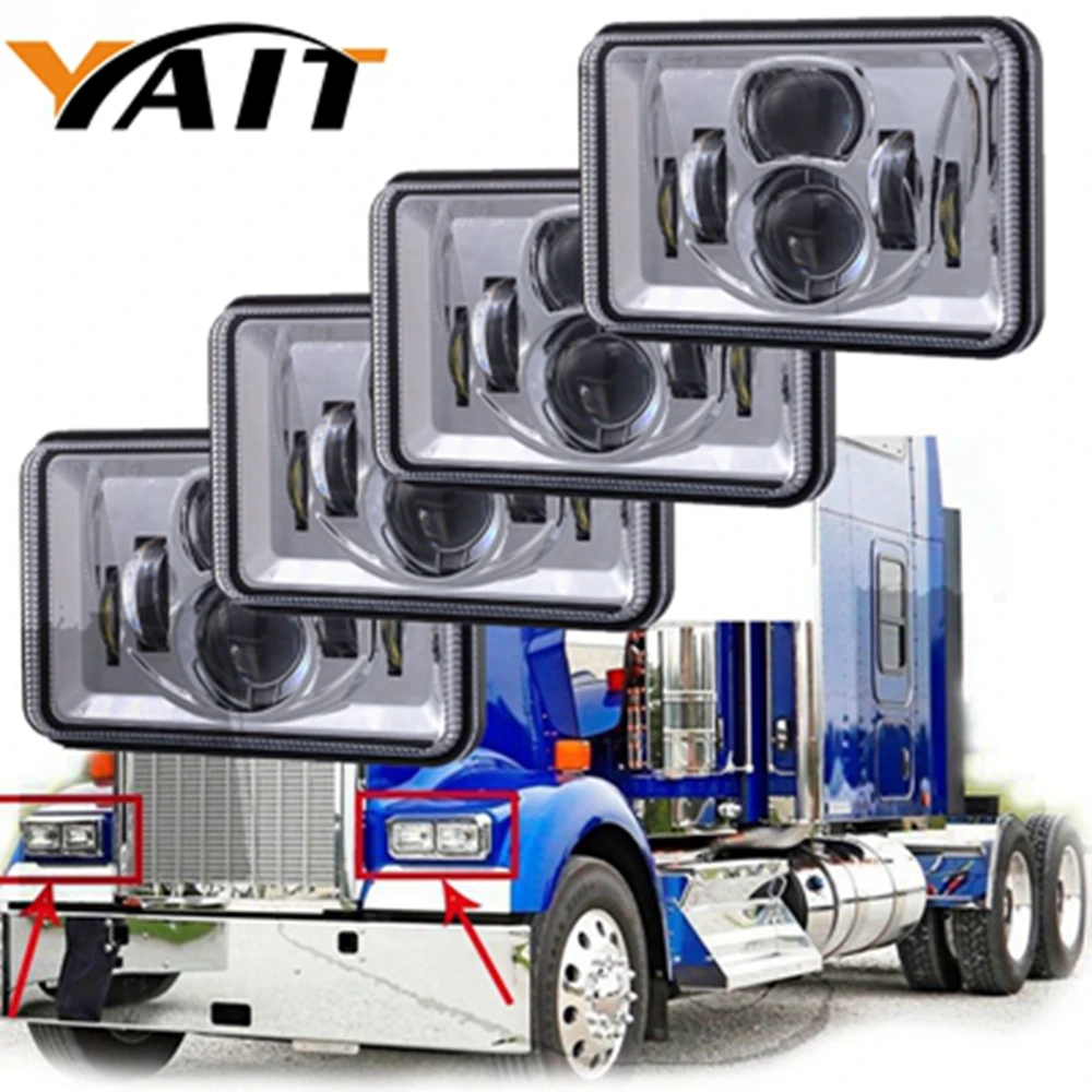 Yait 4pcs 4x6 inch Rectangular Projector LED Headlights Sealed For Peterbilt Kenworth T800 T400 T600 W900B/L Trucks
Yait 4pcs 4x6 inch Rectangular Projector LED Headlights Sealed For Peterbilt Kenworth T800 T400 T600 W900B/L Trucks