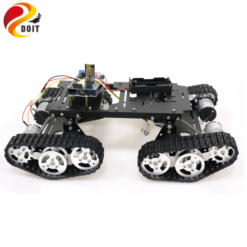 WiFi/Bluetooth/PS2 Control RC 4wd Robot Tank Chassis Kit with UNO R3 Board+ Motor Driver Board for Arduino DIY
WiFi/Bluetooth/PS2 Control RC 4wd Robot Tank Chassis Kit with UNO R3 Board+ Motor Driver Board for Arduino DIY