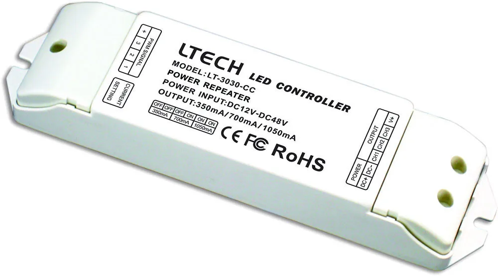 LT-3030-CC;LED CC Power Repeater;DC12-48V input;CC 350/700/1050mA 3 in 1*3CH output
LT-3030-CC;LED CC Power Repeater;DC12-48V input;CC 350/700/1050mA 3 in 1*3CH output