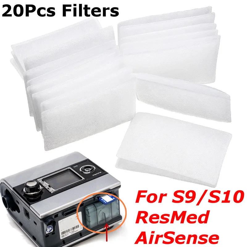Good Healthy 20 Pcs Disposable Universal Replacement Filters Compatible S9 S10 ResMed AirSense
Good Healthy 20 Pcs Disposable Universal Replacement Filters Compatible S9 S10 ResMed AirSense