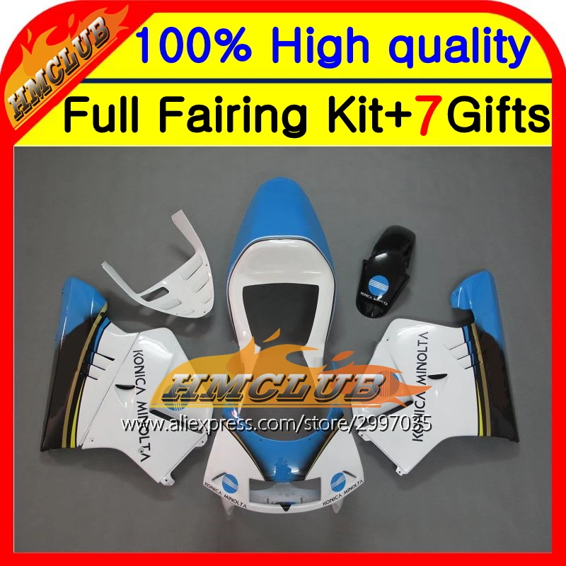 Body For HONDA KONICA NSR250R MC21 PGM3 90-93 14HM35 NSR250 R 90 91 92 93 Blue white NSR 250R 1990 1991 1992 1993 Fairing
Body For HONDA KONICA NSR250R MC21 PGM3 90-93 14HM35 NSR250 R 90 91 92 93 Blue white NSR 250R 1990 1991 1992 1993 Fairing