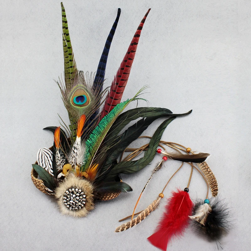 Fashion Festival Feather Headband Hair Accessories Boho Peacock Feather Headdress African Chiefs Headdress
Fashion Festival Feather Headband Hair Accessories Boho Peacock Feather Headdress African Chiefs Headdress