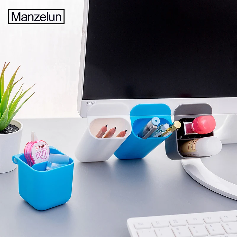 Desk Storage Box Computer Monitor Pen Holder Self-adhesive Plastic Storage Rack Stationery Organizer Home Storage Organization
Desk Storage Box Computer Monitor Pen Holder Self-adhesive Plastic Storage Rack Stationery Organizer Home Storage Organization