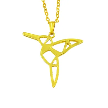 Hot Wholesale Origami Hummingbird Necklace Delicate Bird Pendant Necklace Animal Jewelry Women Choker Necklace Gold Color
Hot Wholesale Origami Hummingbird Necklace Delicate Bird Pendant Necklace Animal Jewelry Women Choker Necklace Gold Color