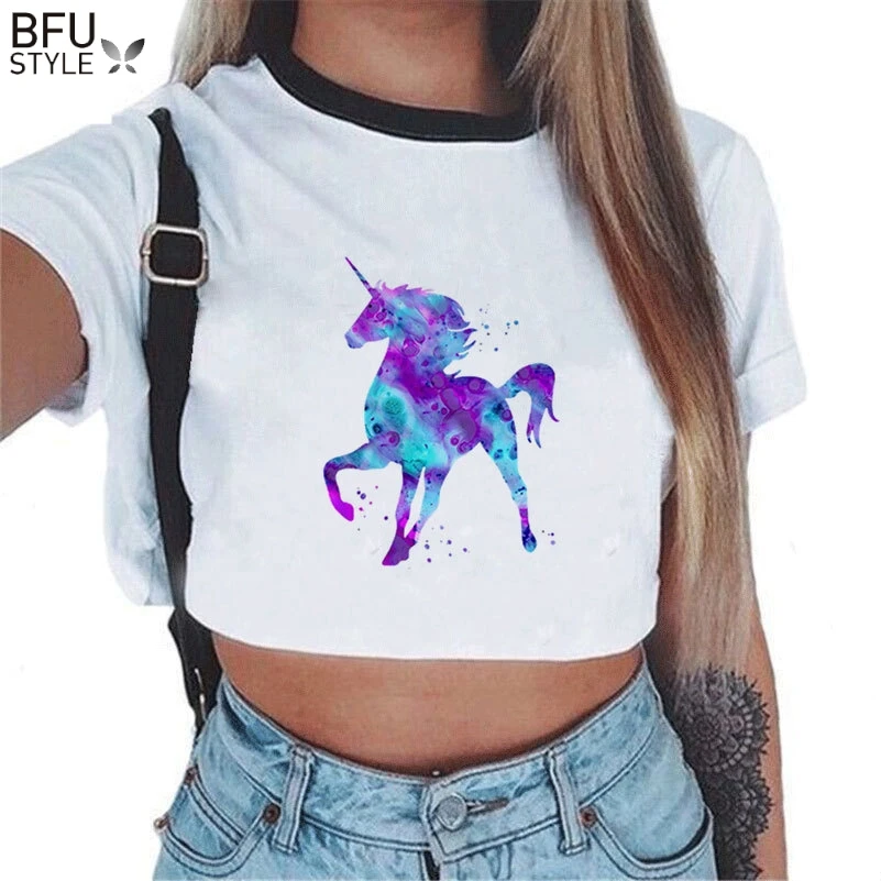 2019 Harajuku Funny Unicorn T Shirt Women Tops Kawaii Unicornio T-shirt Female Summer Crop Top Tshirt Licorne Sexy Tees Cropped
2019 Harajuku Funny Unicorn T Shirt Women Tops Kawaii Unicornio T-shirt Female Summer Crop Top Tshirt Licorne Sexy Tees Cropped