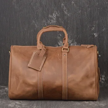 New Men Travel Bag Leather Handbag Retro Leather Handmade Cowhide Bags Frenzy Horses Portable Large Capacity Package
New Men Travel Bag Leather Handbag Retro Leather Handmade Cowhide Bags Frenzy Horses Portable Large Capacity Package