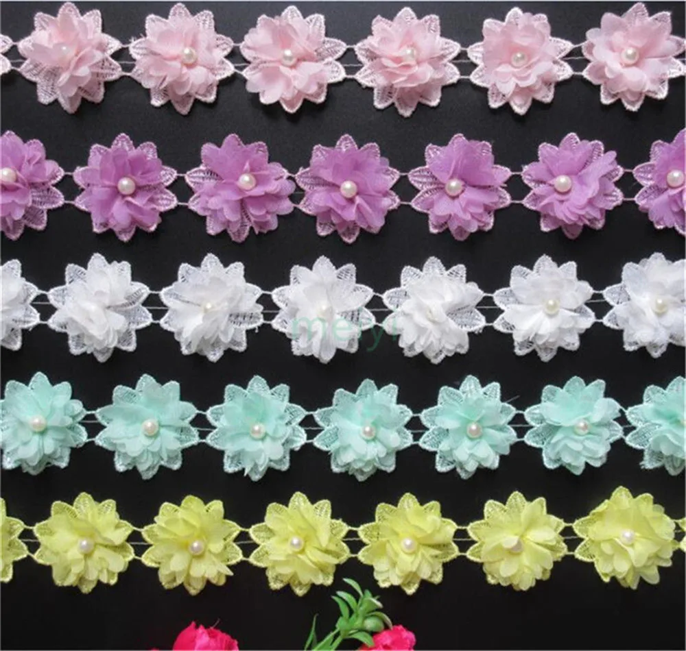 1 Meter 5cm Pearl Chiffon 3D Flower Lace Edge Trim Ribbon Fabric Embroidered Applique Sewing Craft Crochet Wedding Dress Clothes
1 Meter 5cm Pearl Chiffon 3D Flower Lace Edge Trim Ribbon Fabric Embroidered Applique Sewing Craft Crochet Wedding Dress Clothes