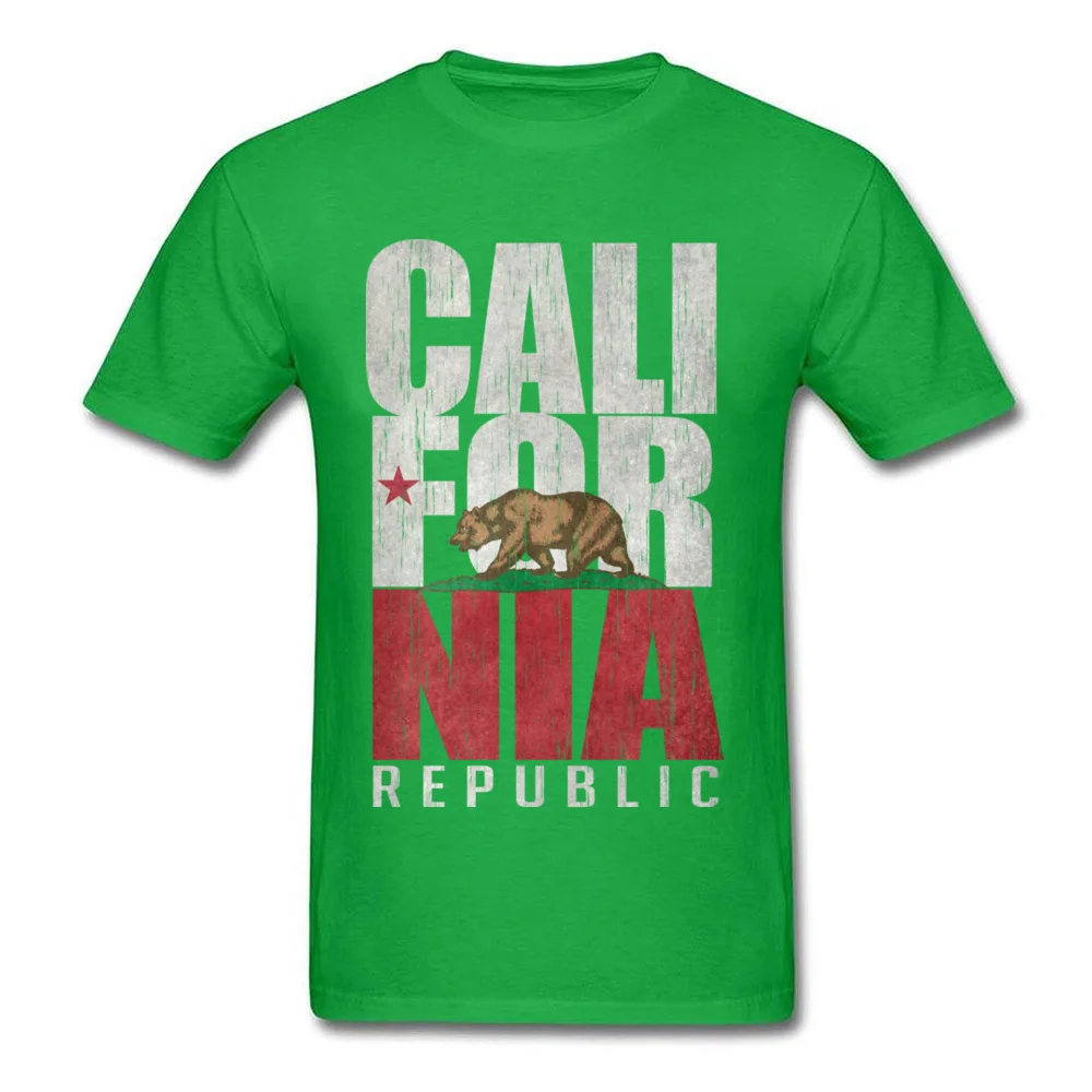 Design Father Day Cotton Round Collar Tops Shirts Short Sleeve Summer Sweatshirts Funky Print T Shirt Drop Shipping California Republic Bear Flag - Vintage Distressed green