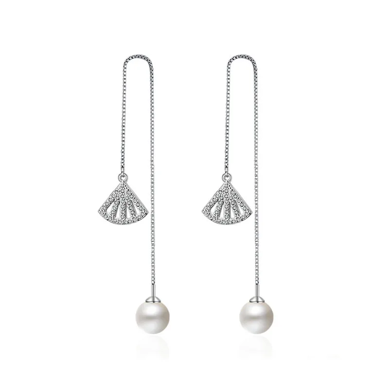 925 Sterling Silver New Design Pearl Shiny Zircon Long Drop Earrings for Women Jewelry Gift 2018 Hot Sale Whlesale Drop Shipping
925 Sterling Silver New Design Pearl Shiny Zircon Long Drop Earrings for Women Jewelry Gift 2018 Hot Sale Whlesale Drop Shipping