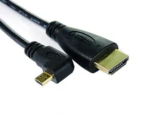 CYDZ Right Angled Type 90 Degreee Micro HDMI D Type Male to HDMI Male Cable Xoom 5ft
CYDZ Right Angled Type 90 Degreee Micro HDMI D Type Male to HDMI Male Cable Xoom 5ft