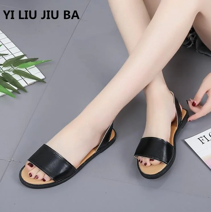 Summer Sandals Flats Women shoes Plus Size 35-40 Casual Peep Toe Shoes women Slip On Elastic Band Leisure Solid Footwear **329
Summer Sandals Flats Women shoes Plus Size 35-40 Casual Peep Toe Shoes women Slip On Elastic Band Leisure Solid Footwear **329