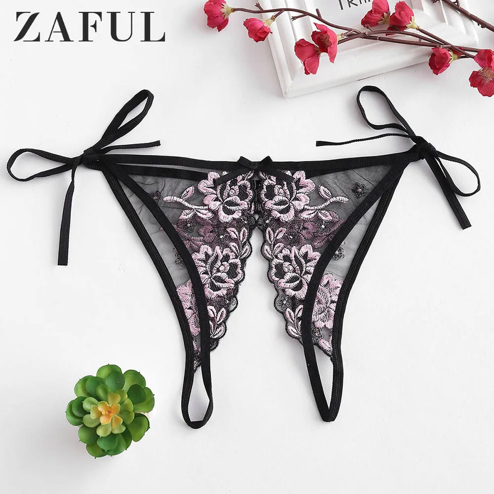 ZAFUL Floral Embroidered Crotchless Tie Side Panty Vintage Sexy Triangle Women Shorts 2019 One Size Bow Shorts
ZAFUL Floral Embroidered Crotchless Tie Side Panty Vintage Sexy Triangle Women Shorts 2019 One Size Bow Shorts