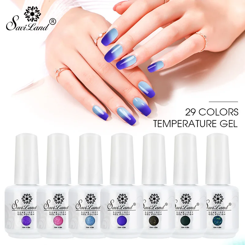Saviland 15ml 29colors Temperature Color Change Gel Varnish Thermal Moon Change Nail Gel Soak Off UV Gel Lacquer Nail Art
Saviland 15ml 29colors Temperature Color Change Gel Varnish Thermal Moon Change Nail Gel Soak Off UV Gel Lacquer Nail Art