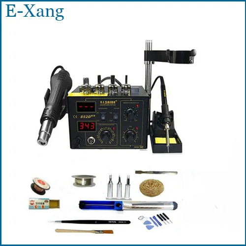 220V/110V Saike 852D++ Hot Air Rework Station soldering station BGA De-Soldering 2 in 1 with Supply air gun rack ,and many gifts
220V/110V Saike 852D++ Hot Air Rework Station soldering station BGA De-Soldering 2 in 1 with Supply air gun rack ,and many gifts