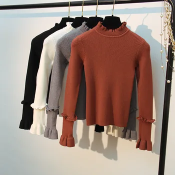 New Autumn Winter Knitted Pullover Long Sleeve Turtleneck Slim Fit For Women Stretch Tight Sweater
New Autumn Winter Knitted Pullover Long Sleeve Turtleneck Slim Fit For Women Stretch Tight Sweater