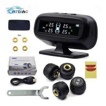 With 4 Sensors External Solar TPMS Car Tire Pressure Alarm Monitor System Display Temperature Warning Fuel Save
With 4 Sensors External Solar TPMS Car Tire Pressure Alarm Monitor System Display Temperature Warning Fuel Save
