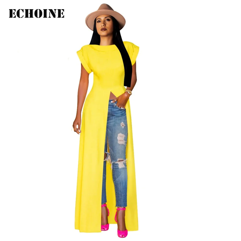 2019 New Summer Women Long Tshirt Casual Split Tops Tees O-Neck Asymmetrical short Sleeve Long T-Shirt Blue Elegant Tshirt Dress
2019 New Summer Women Long Tshirt Casual Split Tops Tees O-Neck Asymmetrical short Sleeve Long T-Shirt Blue Elegant Tshirt Dress