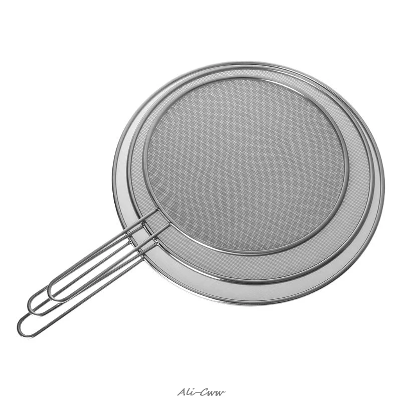 Stainless Steel Fine Mesh Colander Sifter Sieve Splatter Screen Guard Strainer Strainer Oil Filter Kitchen Tool
Stainless Steel Fine Mesh Colander Sifter Sieve Splatter Screen Guard Strainer Strainer Oil Filter Kitchen Tool