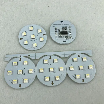 DC24V RGBW DMX512(UCS512 chip);5050 SMD addressable pixel PCBA,7 piece of 5050 SMD LED;1.68W;40mm diameter round type
DC24V RGBW DMX512(UCS512 chip);5050 SMD addressable pixel PCBA,7 piece of 5050 SMD LED;1.68W;40mm diameter round type