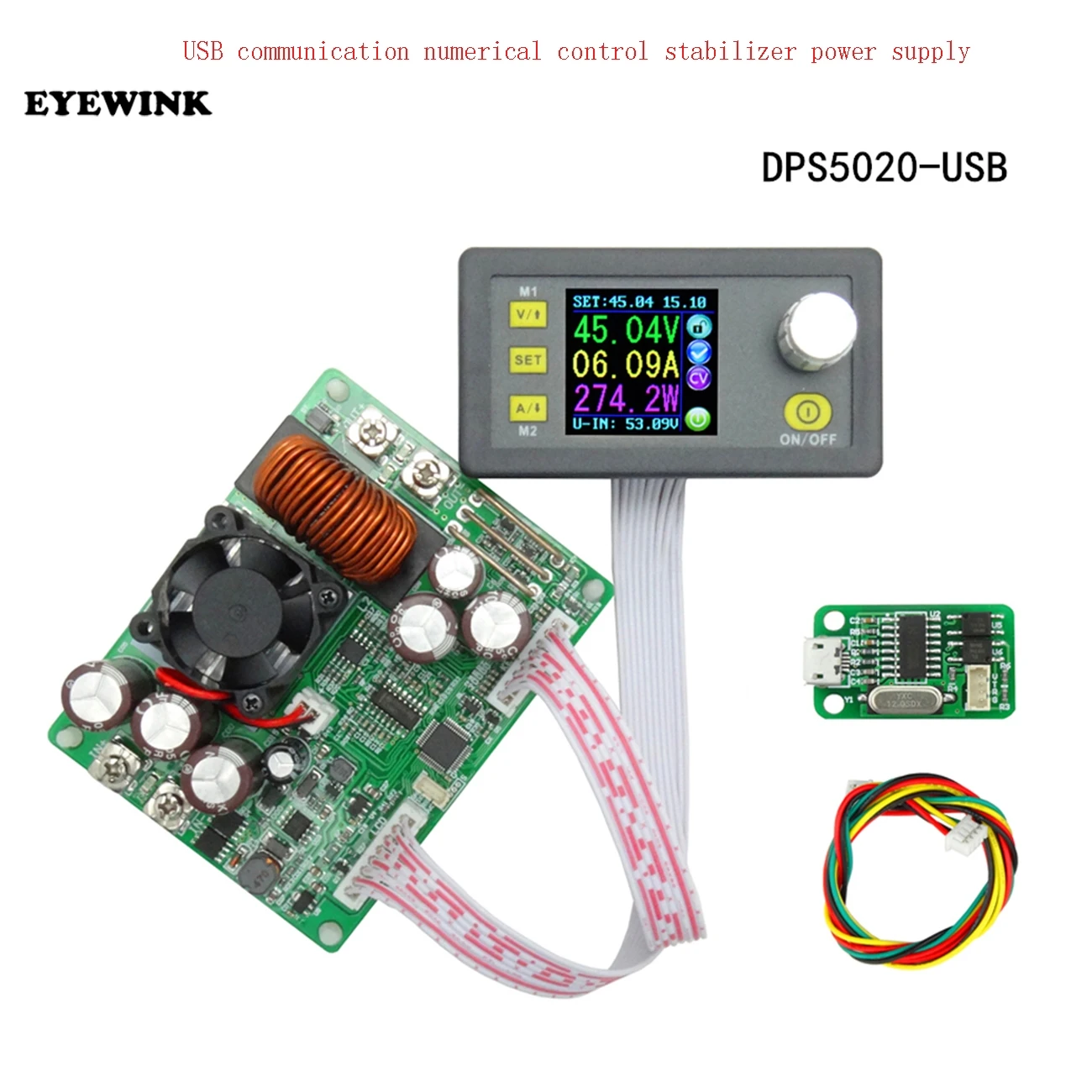 DPS5020 Constant Voltage Current Step-down Communication Digital Power Supply Buck Voltage Converter LCD Voltmeter 50V 20A
DPS5020 Constant Voltage Current Step-down Communication Digital Power Supply Buck Voltage Converter LCD Voltmeter 50V 20A