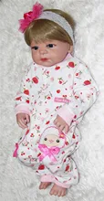 22″ reborn Baby Doll Princess Girl Dolls full body Soft Silicone Babies Girls Lifelike baby born dolls bebe real reborn bonecas
