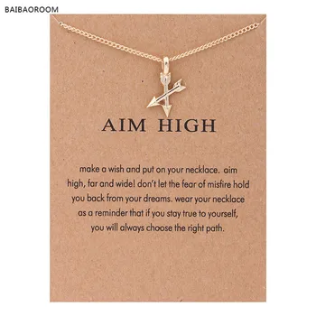 12pcs Fashion Aim High Gold-color Crossing Arrows Reminder Necklace For Women Jewelry
12pcs Fashion Aim High Gold-color Crossing Arrows Reminder Necklace For Women Jewelry